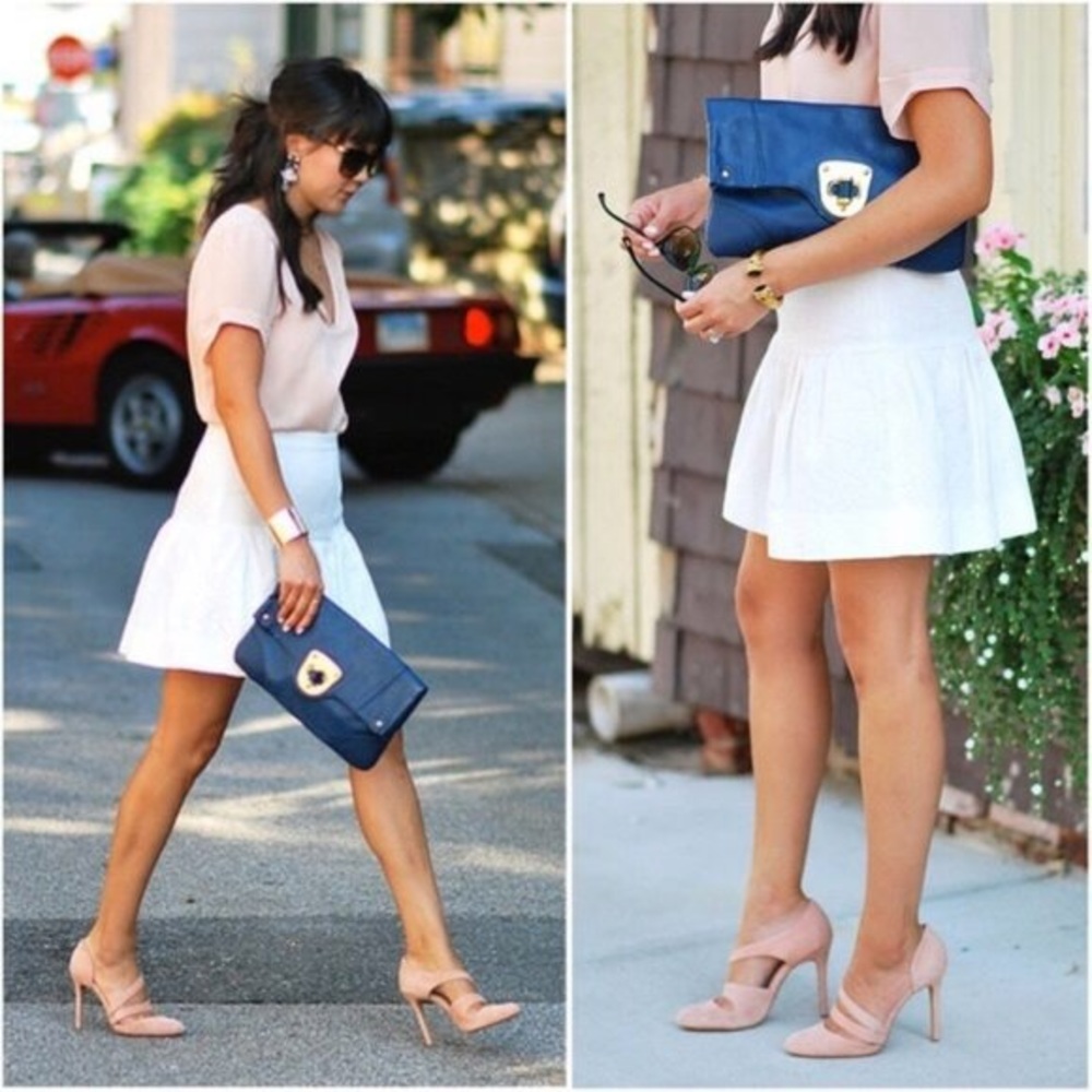 J. Crew Matelasse White Drop Waist Mini Skirt